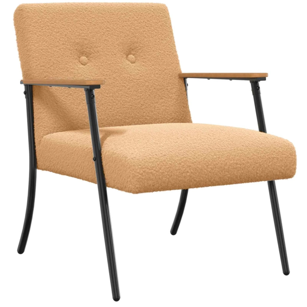 Poltrona | Sedia Relax Beige Tessuto simile alla lana ricci
