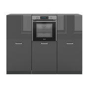 Vicco Cucine componibili piccole Antracite lucido/antracite 180 cm senza piano di lavoro