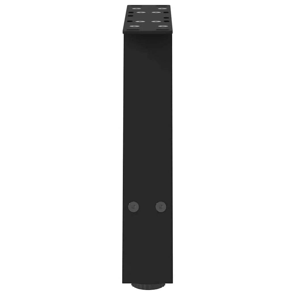 Set di 2 gambe per tavolino da caffè a forma di A 30 x 30 cm design moderno con piedini regolabili acciaio nero 02_0057088