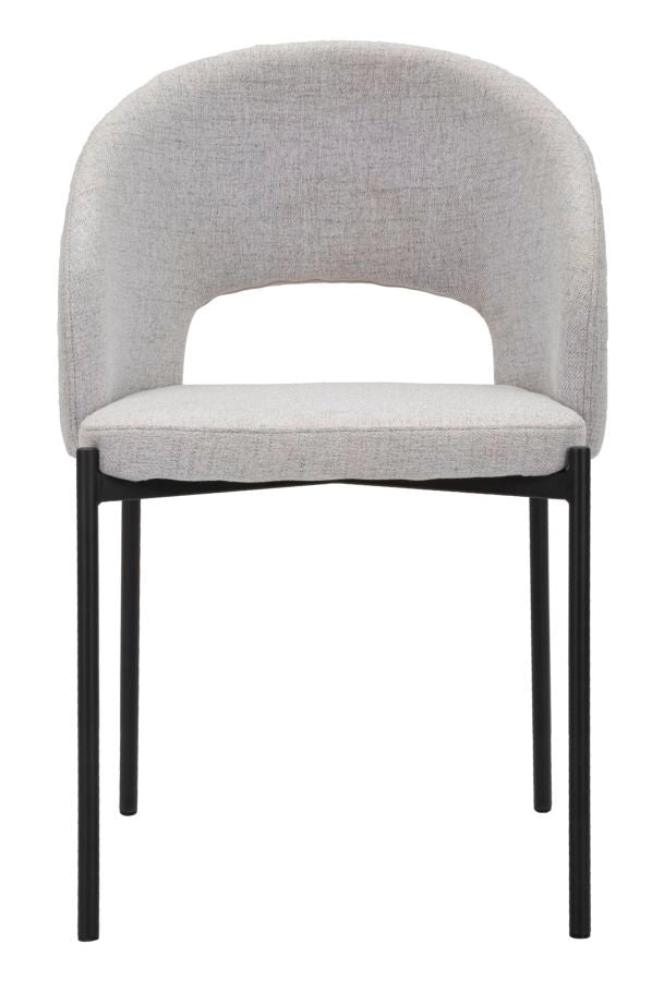 Set di 2 Sedie Helsinki Grigie Eleganza Retro 51x53x80 cm