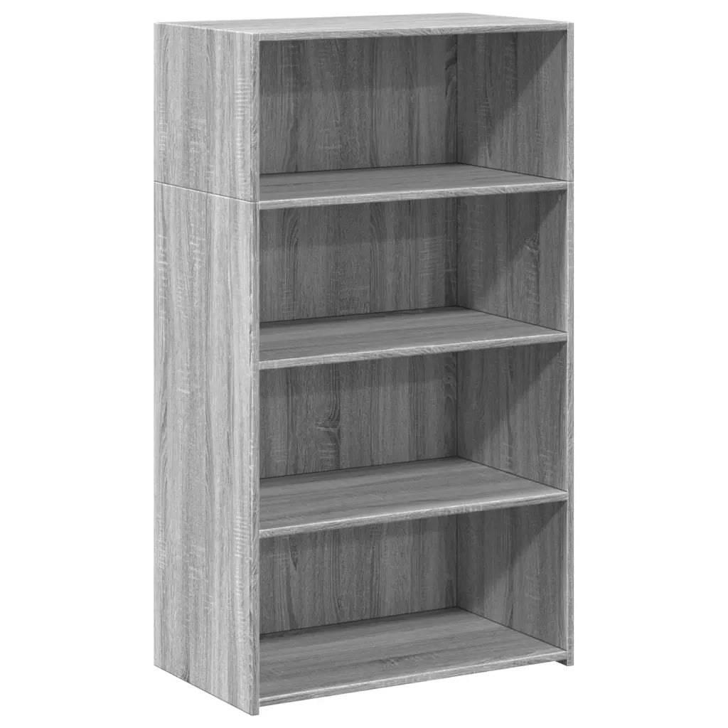 vidaXL Credenza Grigio Sonoma 70x41x124 cm in Legno Multistrato