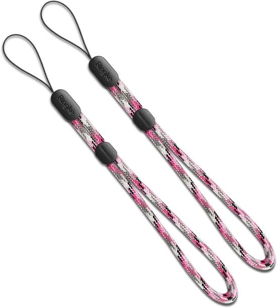 Cinturone Paracord Versatile per Fotocamera, Telefono e Chiavi - 2-Pack Camouflage Rosa