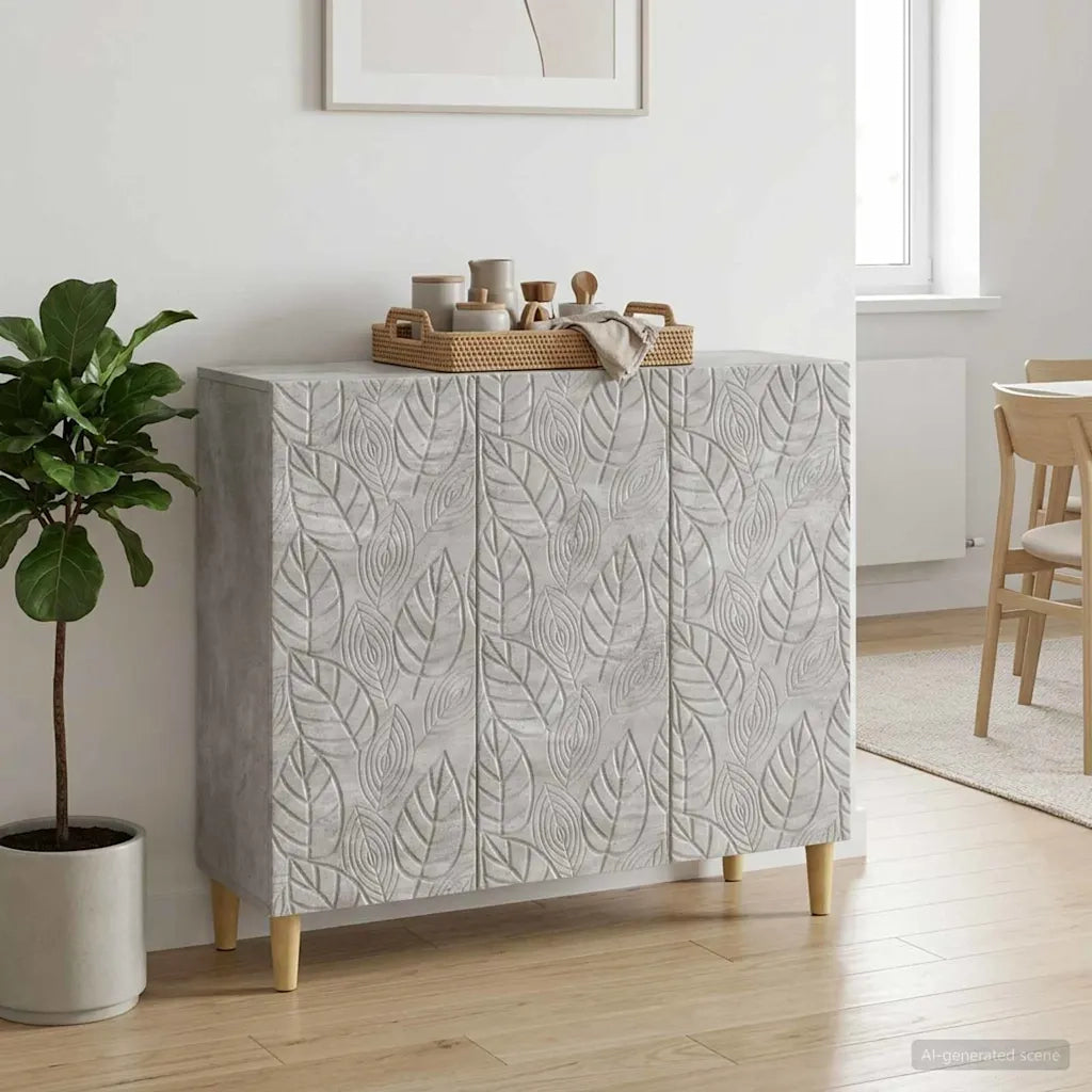 Credenza Grigio Cemento 89 x 34,5 x 80 cm Legno ingegnerizzato 895108