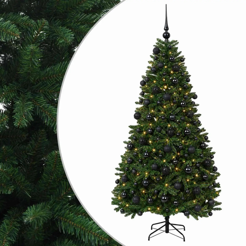 Albero di Natale artificiale verde medio con palline 180 cm 3466459