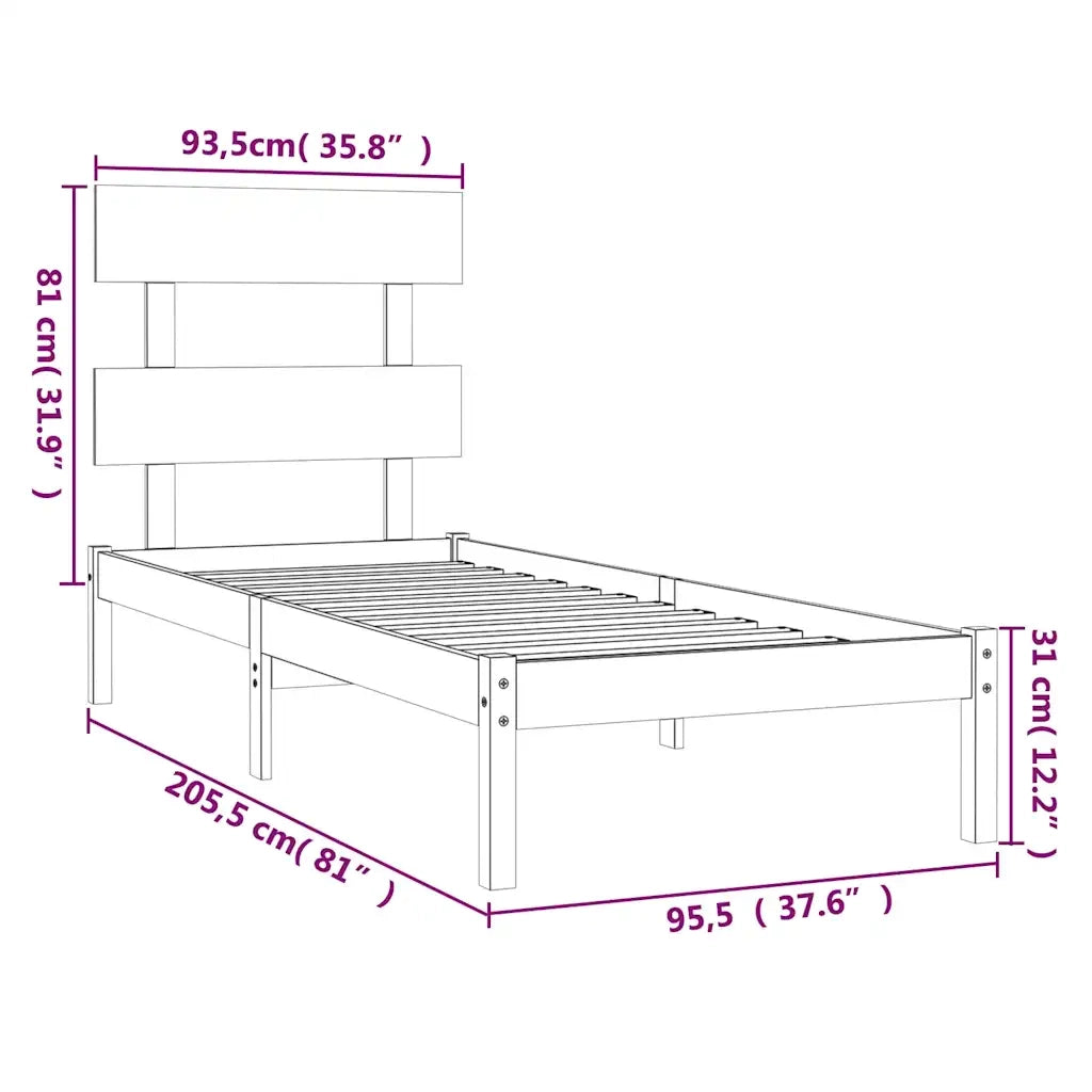 Giroletto in Legno Massello 90x200 cm 3104658