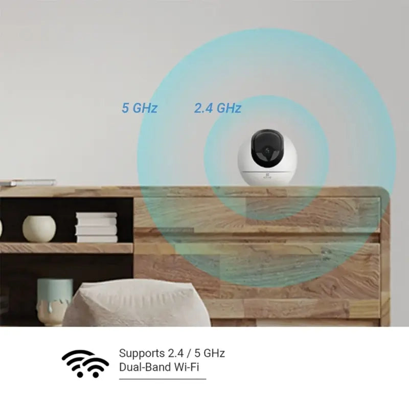 EZVIZ C6 Telecamera Wi-Fi Interno 2K+ Videocamera Sorveglianza Rotazione a 360°