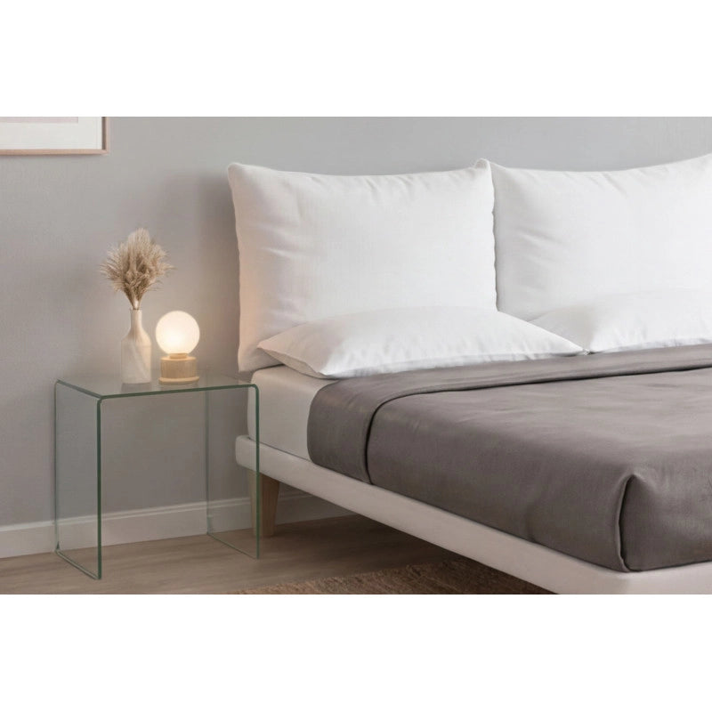 Letto imbottito Matrimoniale 180x190 cm Soft - Bianco,Similpelle,Con rete