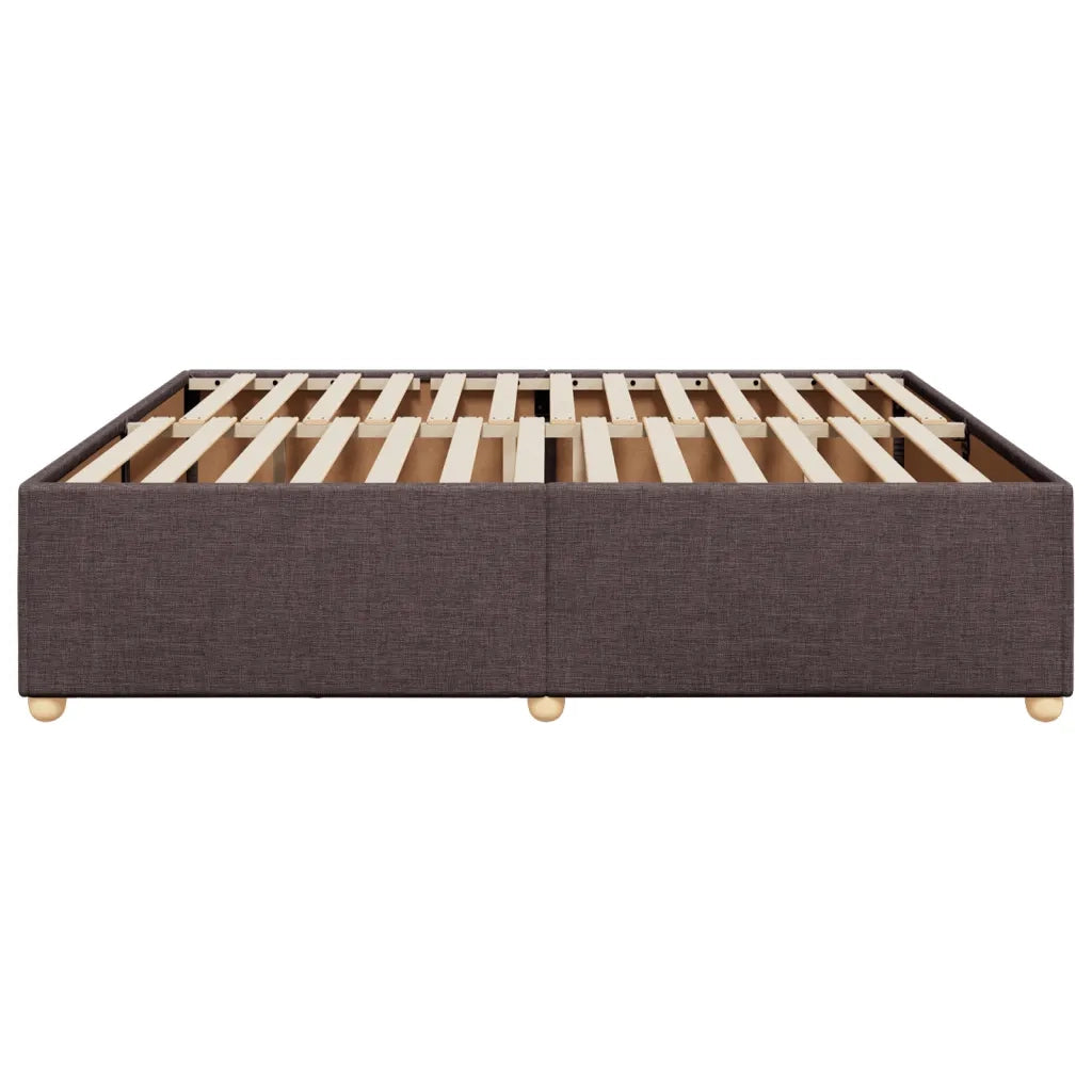 Giroletto senza Materasso Marrone Scuro 180x200 cm Tessuto