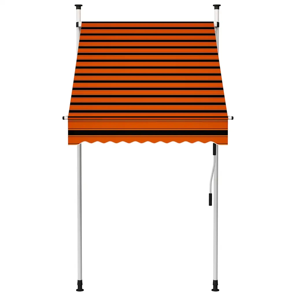 Tenda da Sole Retrattile Manuale 100 cm Arancione e Marrone