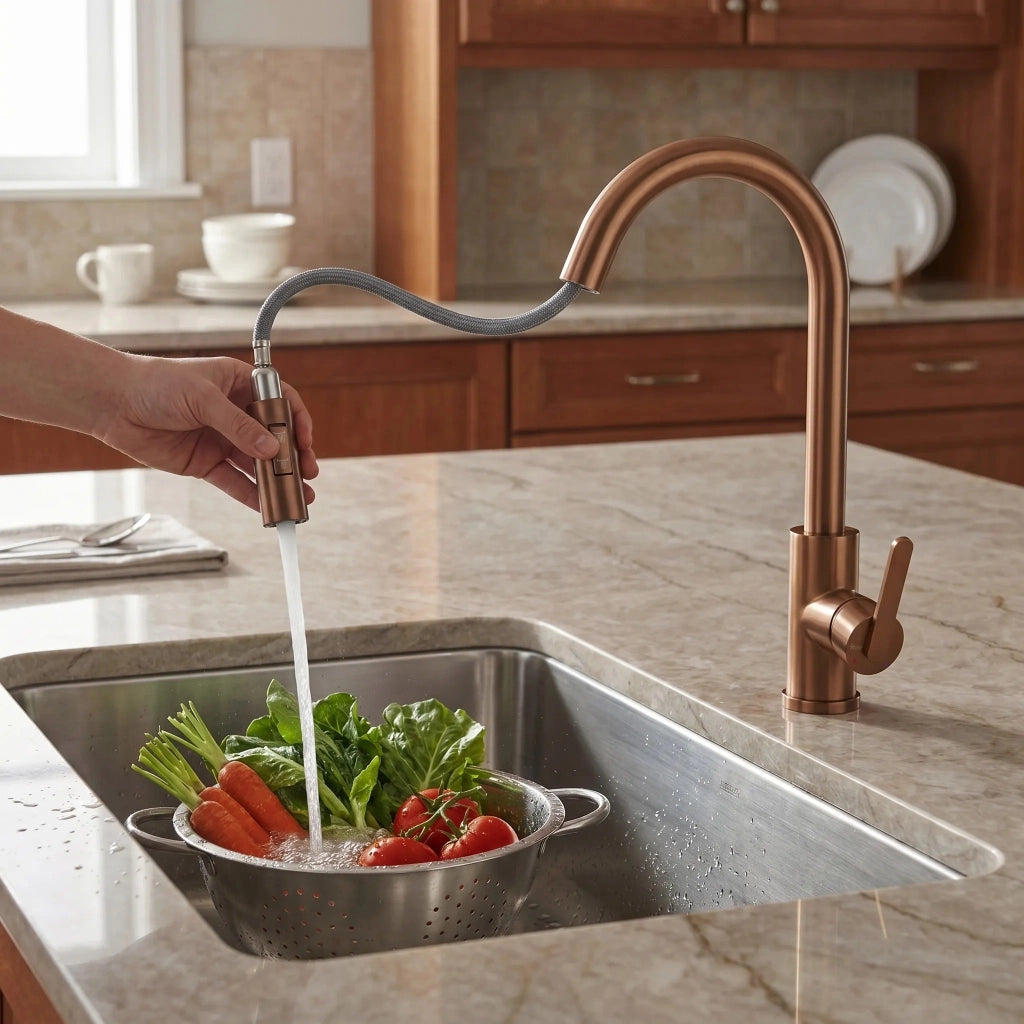Rubinetto Da Cucina Rea Ontario Brush Copper