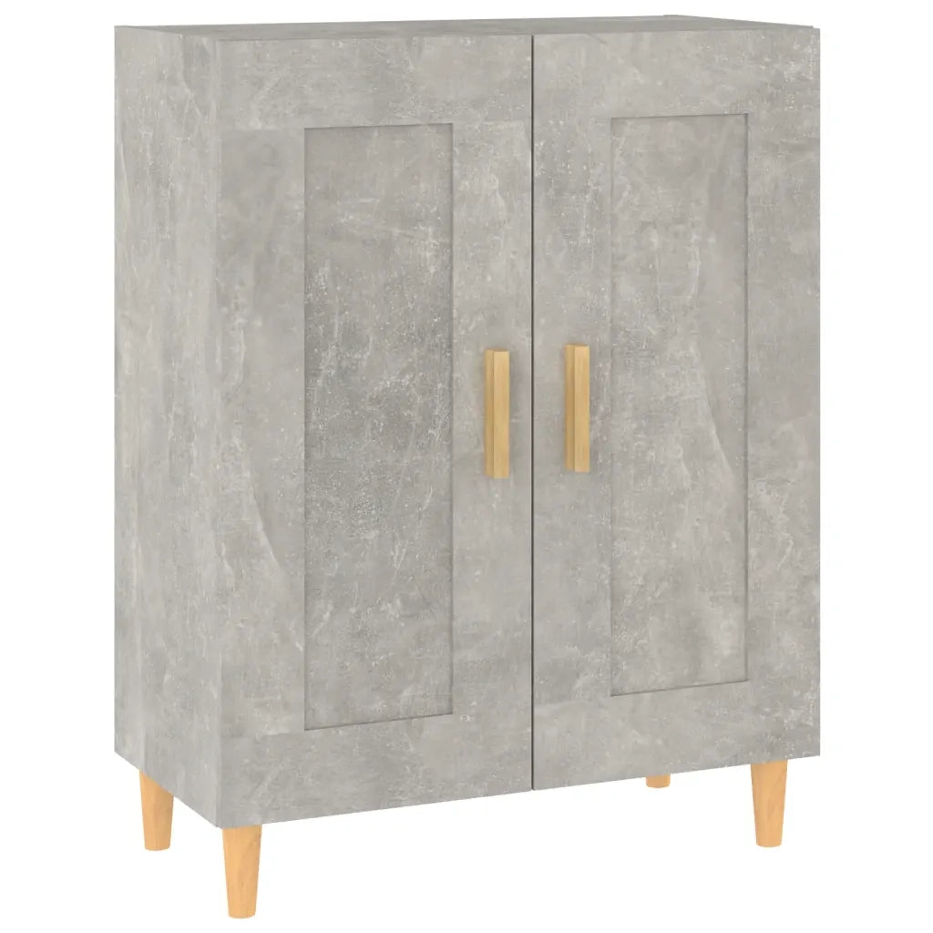 Credenza Grigio Cemento 69,5x34x90 cm in Legno Multistrato 812136