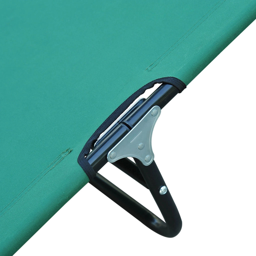 EasyComfort Sdraio da Giardino Pieghevole con Schienale Reclinabile su 4 Posizioni, 188x56x28cm, Verde