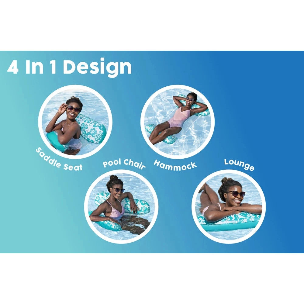 Trade Shop - Materasso Amaca Gonfiabile Galleggiante Design Tropicale Piscina 114x81x22cm 43839 -