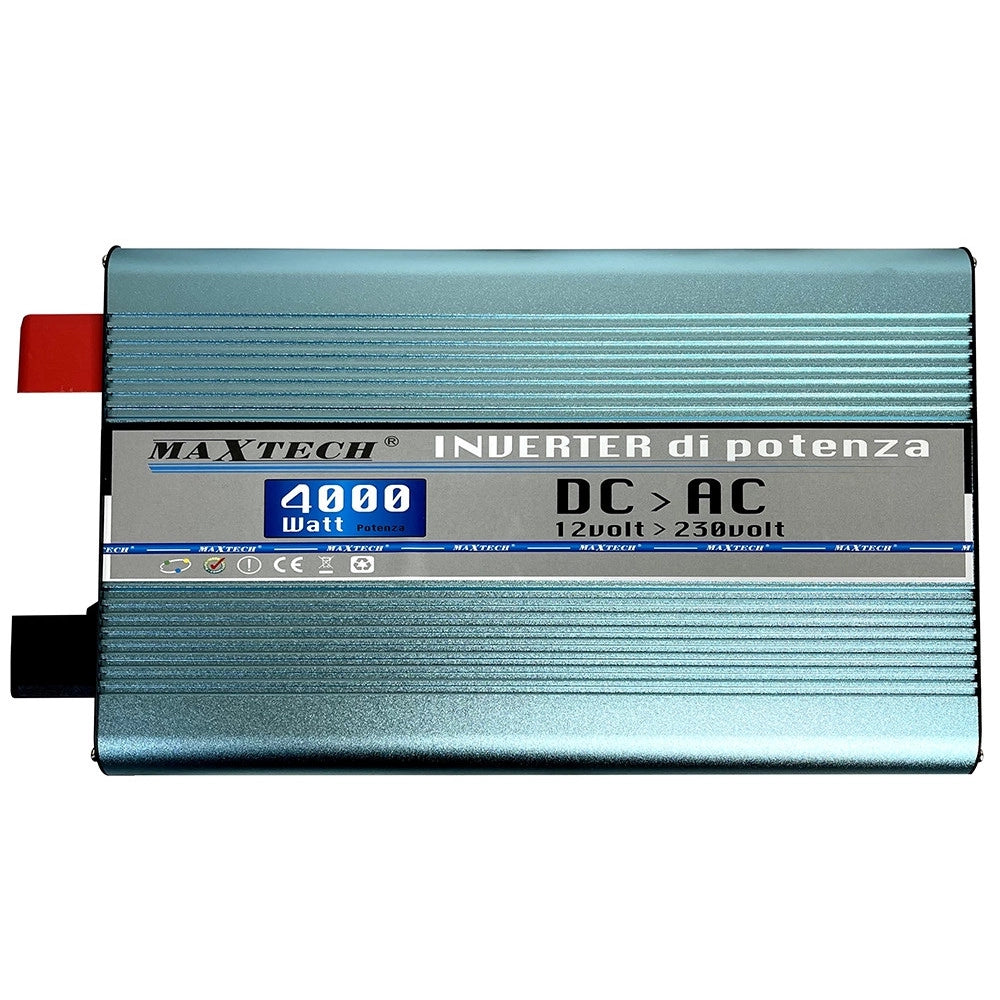Trade Shop - Inverter Di Potenza 4000 Watt Con Onda Sinusoidale Pura 12 V A 230 V Tsl4000-12v -