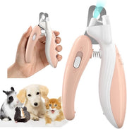 Nagelknipper illuminato per gatti e cani che illumina le unghie o la coda del vostro animale domestico. Nagelknipper sicuro, adatto per cani, gatti e conigli. Nagelknipper affilato che non danneggia le unghie (rosa).