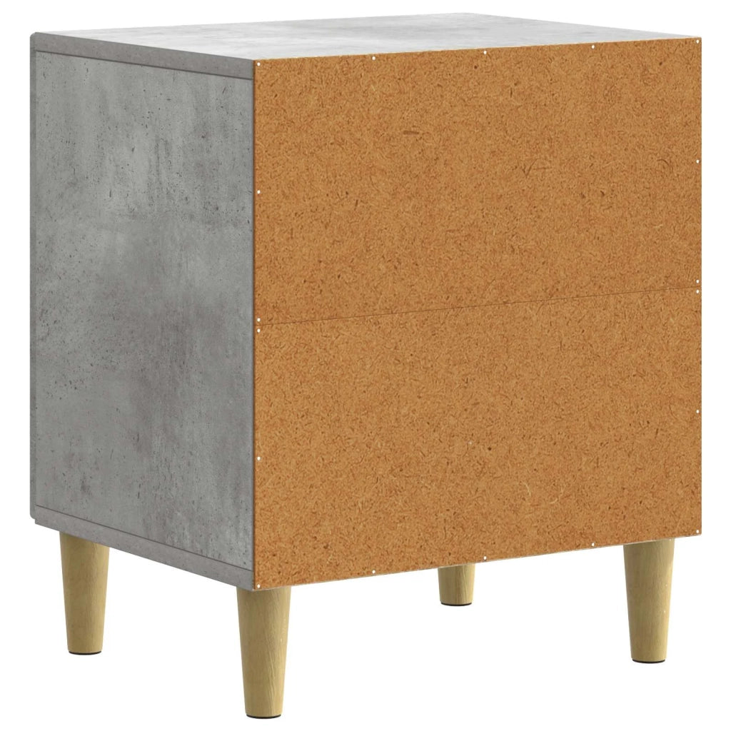Comodino | Armadio da Notte | Mobiletto da notte Grigio Cemento 43 x 34,5 x 50 cm