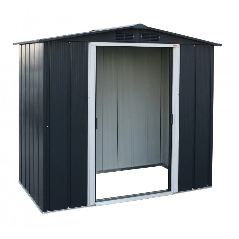 organizza il tuo giardino Casetta in Metallo 6'x4' Ezooza 1221 x 2020 x 1805 mm grigia: perfetta nella tua oasi verde