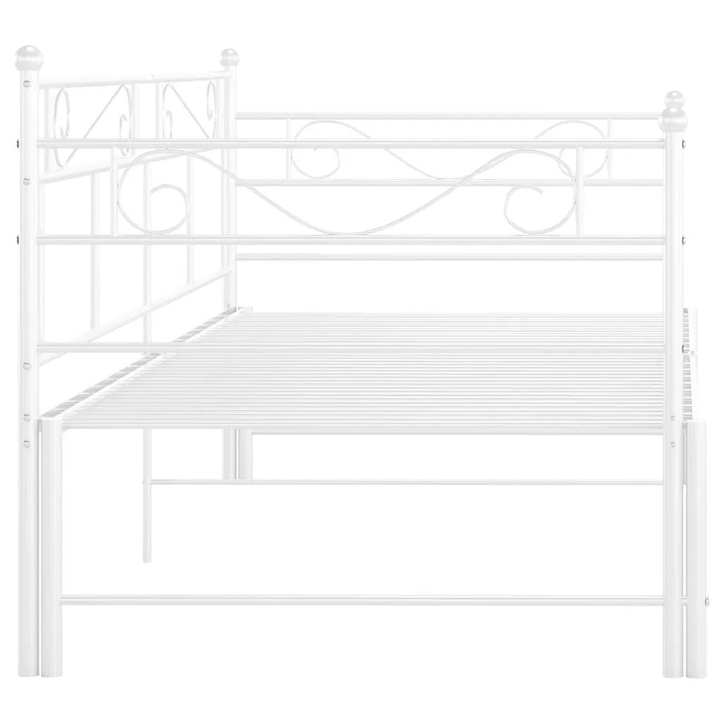 Telaio Divano Letto Estraibile Bianco in Metallo 90x200 cm 324771