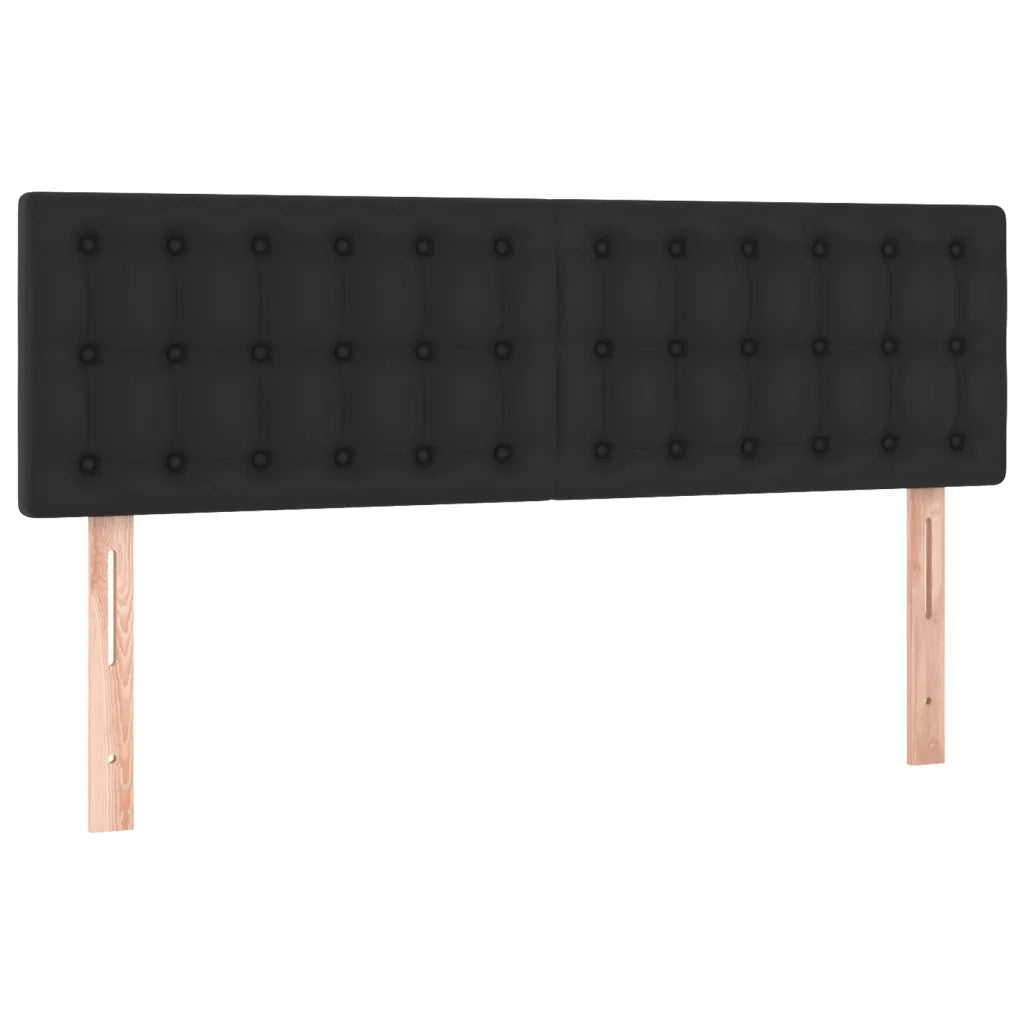 Giroletto a Molle con Materasso Nero 140x190 cm in Similpelle