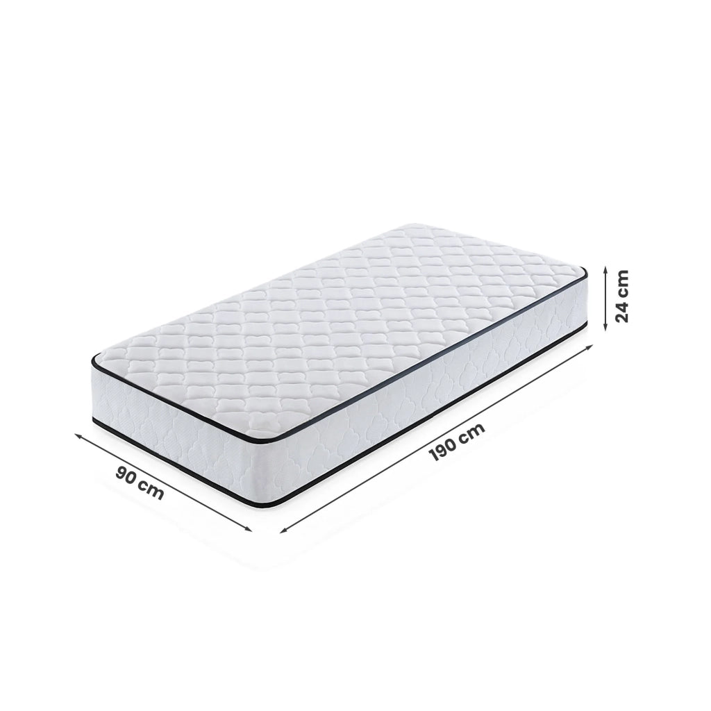 Materasso a molle insacchettate 7 zone con coprimaterasso incluso durezza H3 90x190 cm