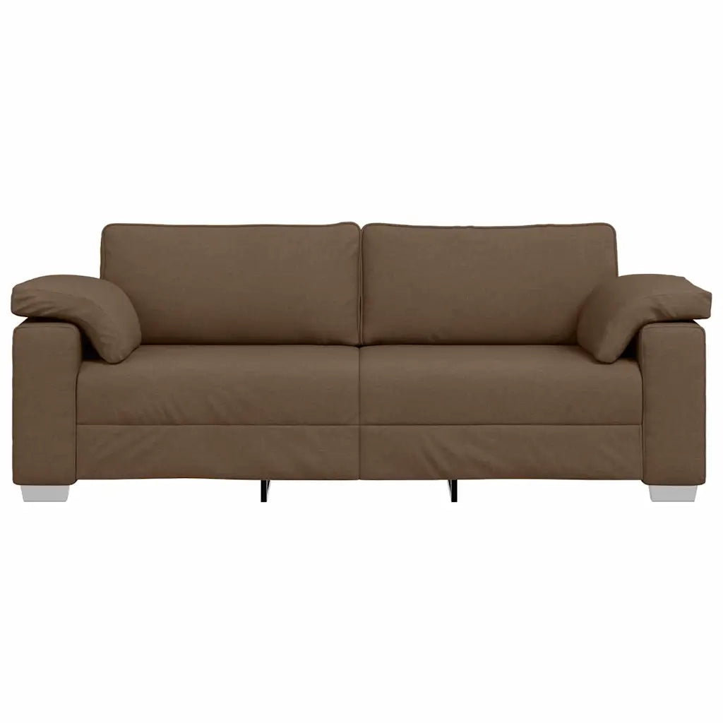 Divano 3-Persone Marrone 220 cm Tessuto 4105241