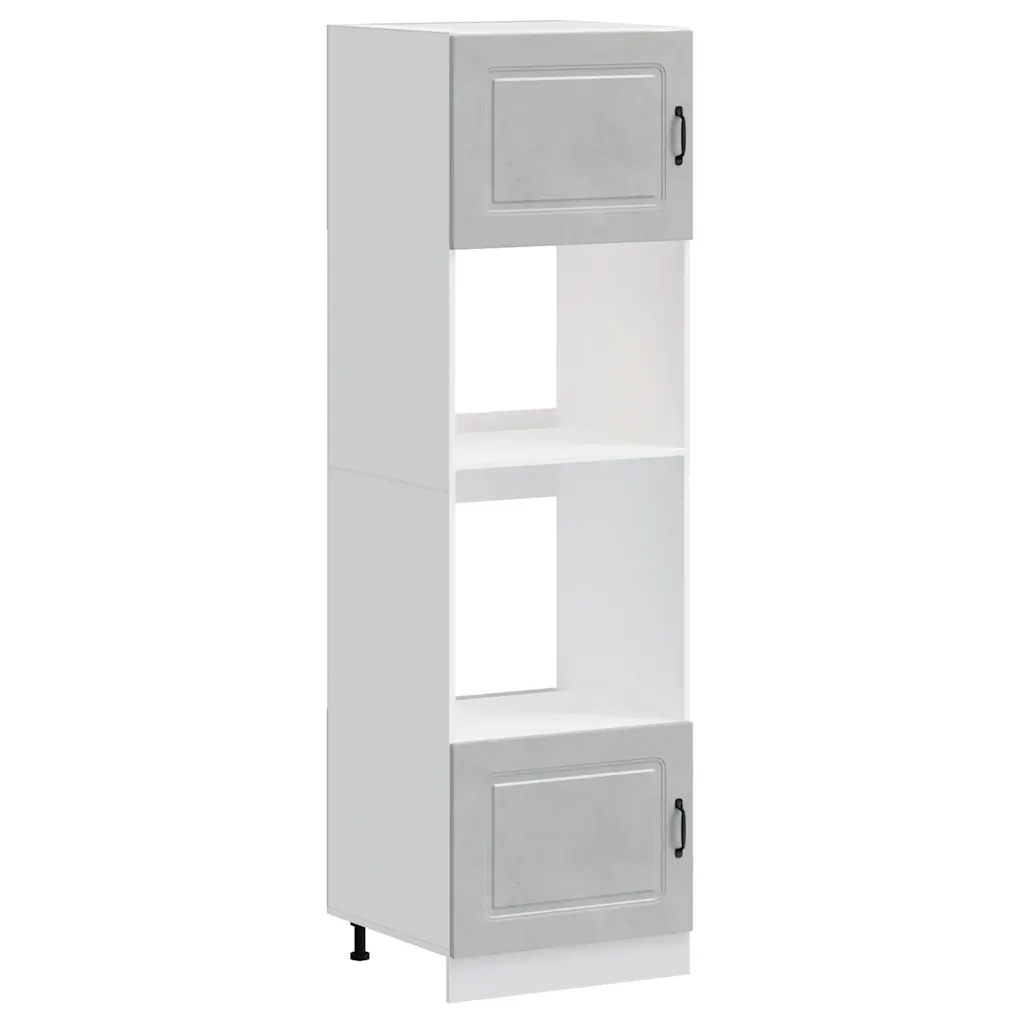 Pensile da cucina | Armadi Forno 2 pz Kalmar Grigio Cemento in Legno Multistrato