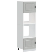 Pensile da cucina | Armadi Forno 2 pz Kalmar Grigio Cemento in Legno Multistrato