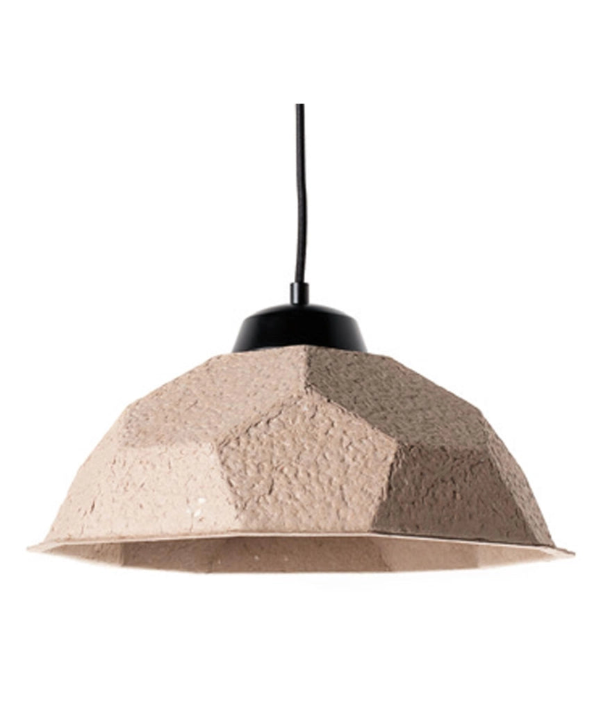 Egg Lampada a Sospensione in Cartone Riciclato Tortora, Attacco E27 Max 40W, Design Eco-Friendly con Cavo Regolabile - Prodotto Iconico