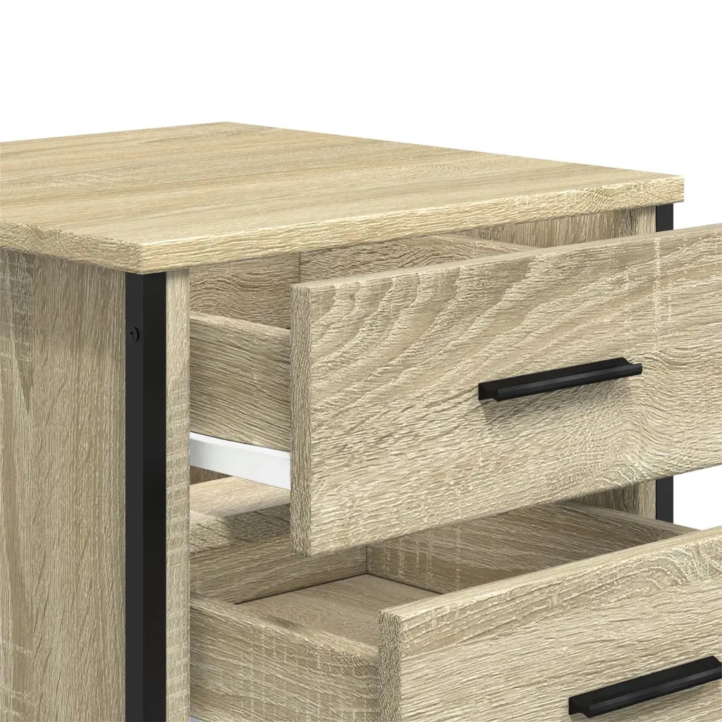 Comodino Rovere Sonoma 40x41x40 cm in Truciolato 848506