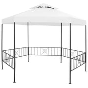 Gazebo da Giardino 323x275x265 cm Bianco 180 g/mÂ²