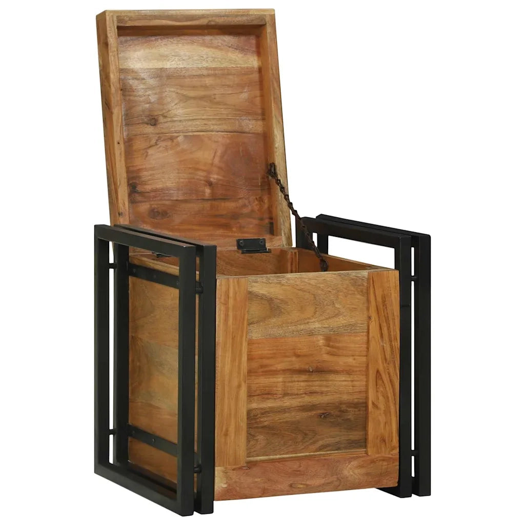 Scatola di Stoccaggio 40 x 40 x 40 cm Legno di Acacia Massello 4016750