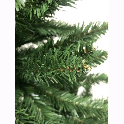 Albero di Natale SLIM GHERKIN Stretto Verde 180cm 618 Rami PVC Apertura Ombrello F4849