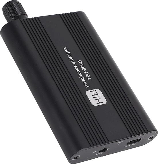 Portatile Amplificatore HiFi per Cuffie - Regolazione del Volume e del Bass - Ricaricabile - 35 Mm - Amplificatore per Cuffie - Telefono MP3 MP4 - Leggero - Scocca in Alluminio - Ampia Compatibilità