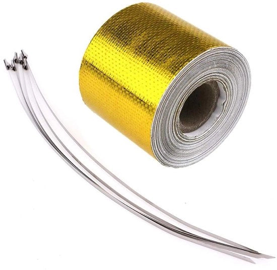 Tape self-adesivo dorato 10 m x 5 cm isolante termico fino a 450 °C