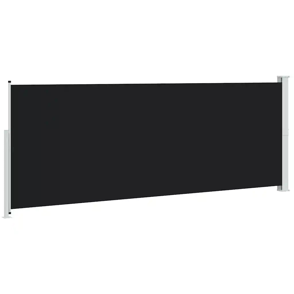Tenda da Sole | Tenda laterale Retrattile per Patio 180x500 cm Nera