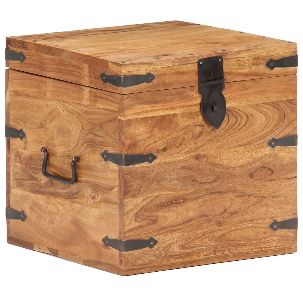 Baule 40x40x40 cm in Legno Massello di Acacia CFW2424309