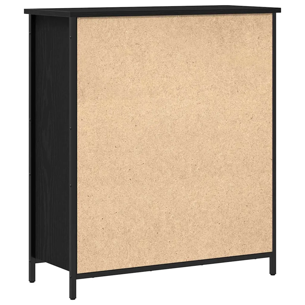 Credenza-Buffet-Armadio da cucina Rovere Nero 70 x 30 x 80 cm Legno multistrato 750208