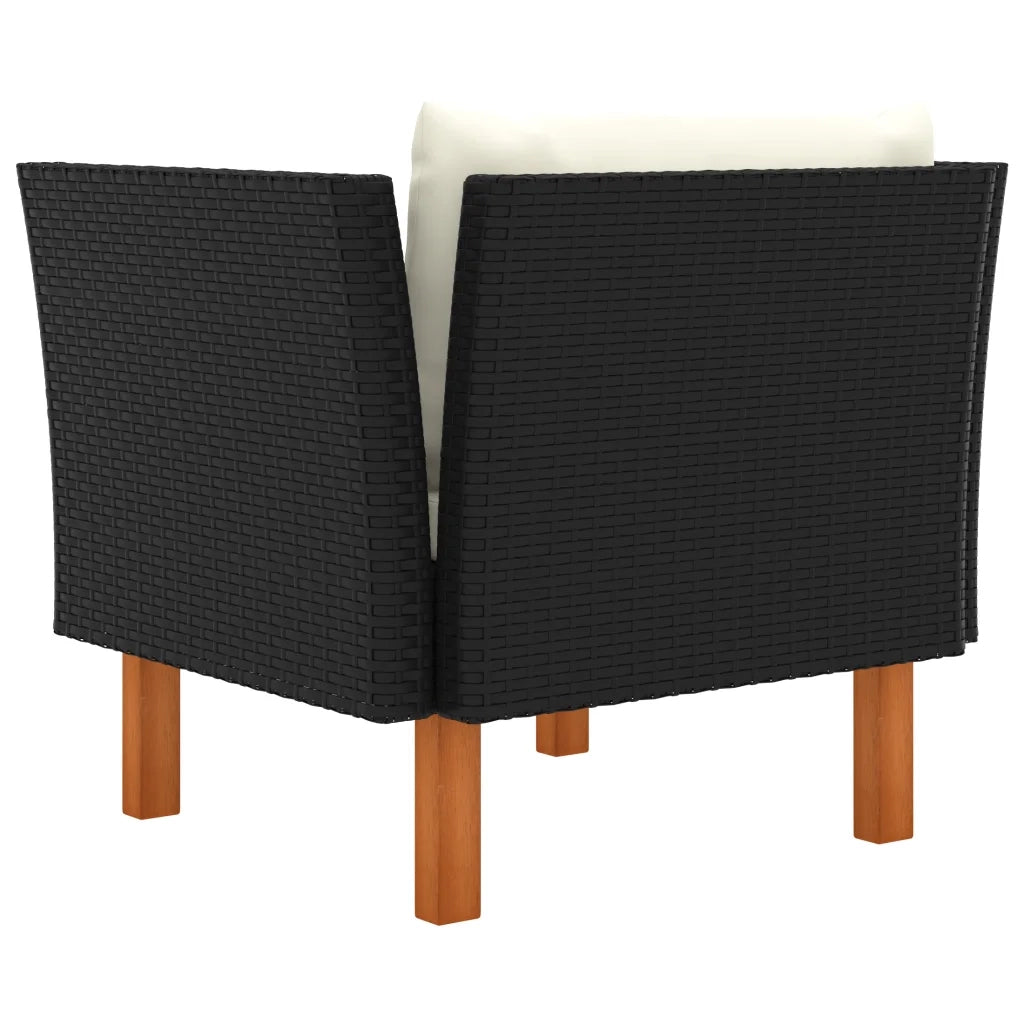 Divano da Giardino in Polyrattan e Massello di Eucalipto cod mxl 72610