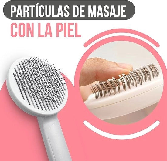 Kit di pettinatura per gatti e cani con setole corte, medie e lunghe per massaggi e pulizia
