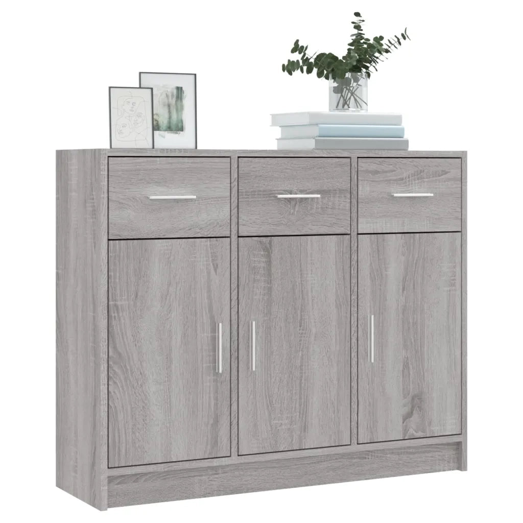 Credenza-Buffet-Armadio da cucina Grigio Sonoma 91x28x75 cm in Legno Multistrato