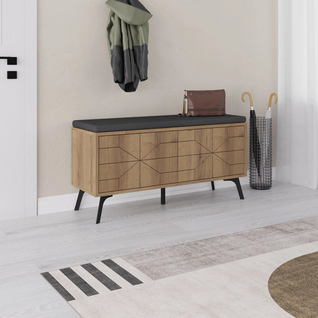 Scarpiera in legno "Dune" - 107 x 35 x 55 cm - Marrone