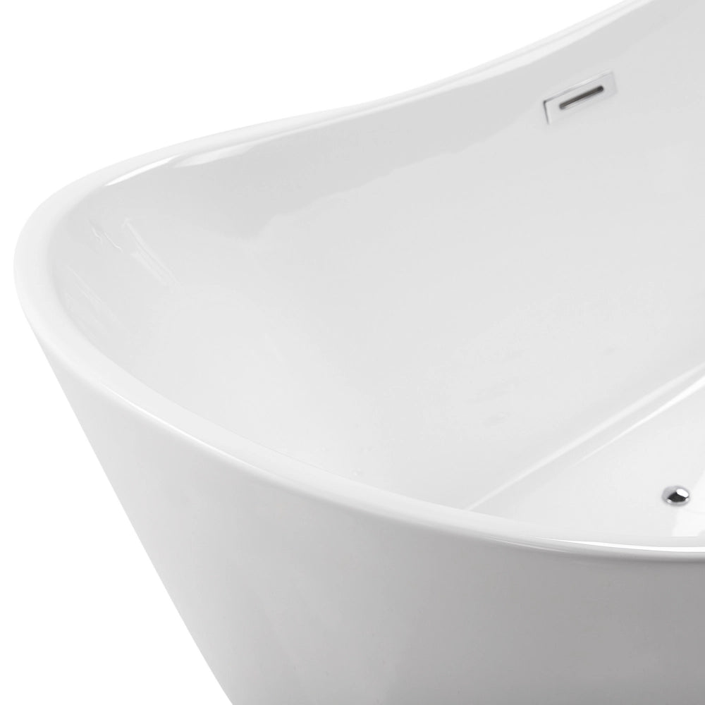 Vasca da bagno freestanding con idromassaggio e con luci LED stile moderno colore bianco