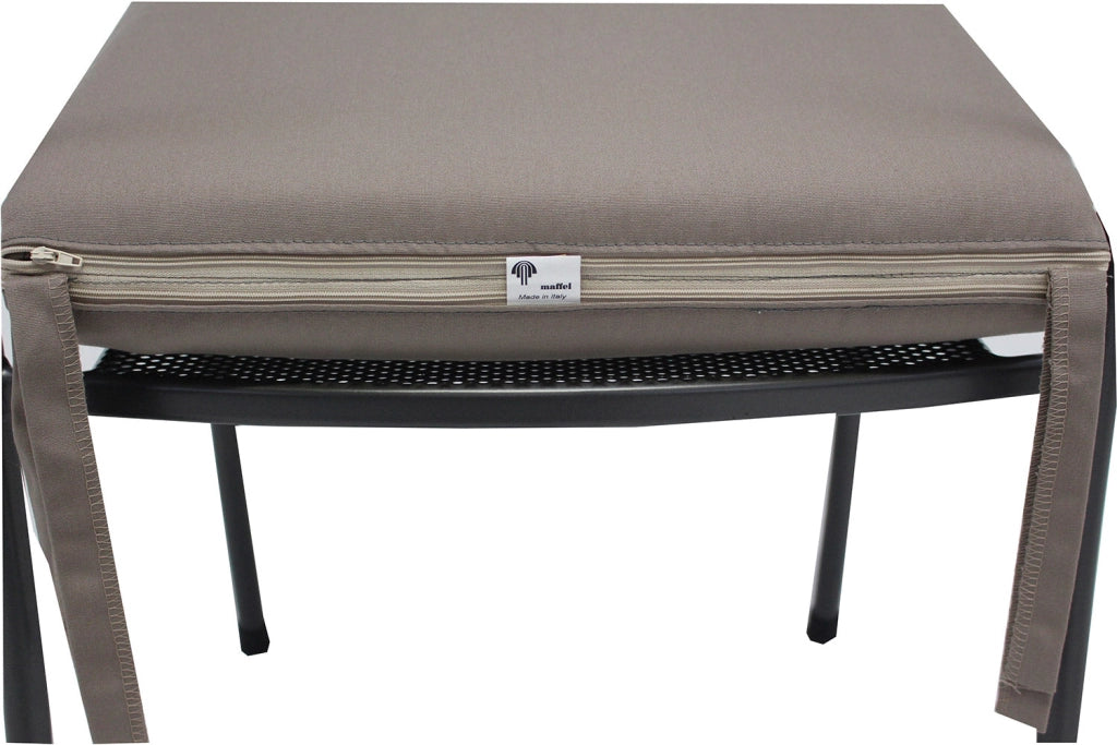 Set 2 Cuscini per Sedia da Giardino 90x45x5 cm in Dralon Allegro Taupe