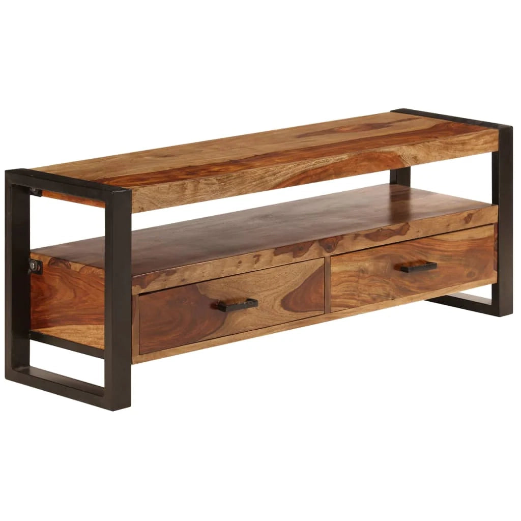 Mobile TV/credenza di design pratico e funzionale 120 cm in legno massello di sheesham 2502029