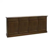 Credenza madia buffet in legno mod Martini 4 porte arte povera noce scuro
