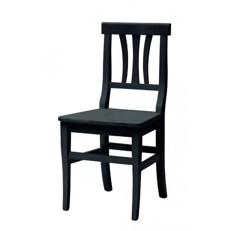 Set 2 sedie classiche legno nero seduta legno 46x44x90 - Mobili 2G