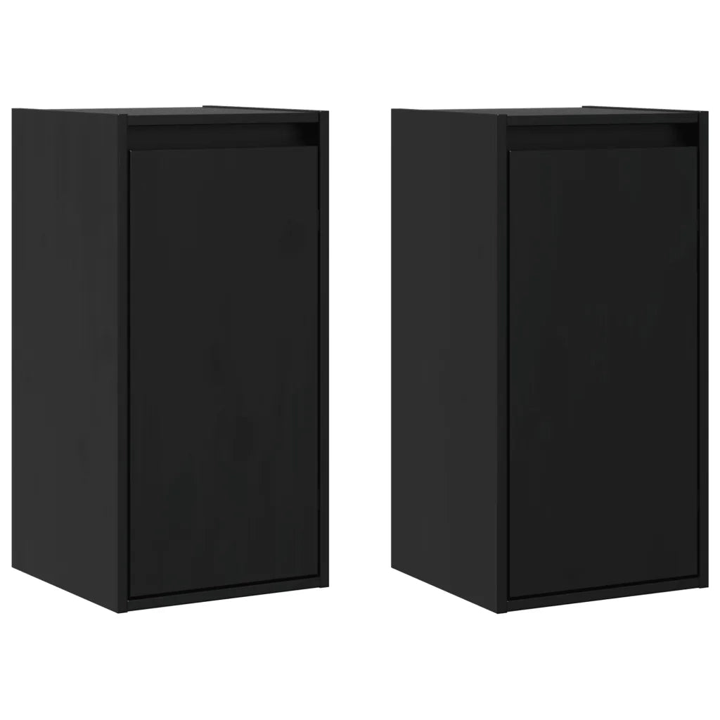 Set di 2 pensili decorativi funzionali da parete 30 x 30 x 60 cm in legno massello di pino nero. Codice articolo: 02_0048093.