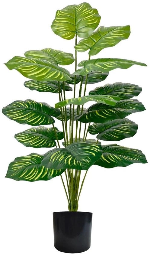 Collezioni di piante artificiali grandi 73cm alte 18 rami piante verdi in un vaso piante artificiali come vere esterne tropicali Hawaii piante artificiali verdi per camera da letto ufficio giardino matrimonio festa decorazione