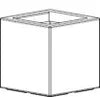 Vaso quadrato Cubo Fenice in resina da 85cm Bianco