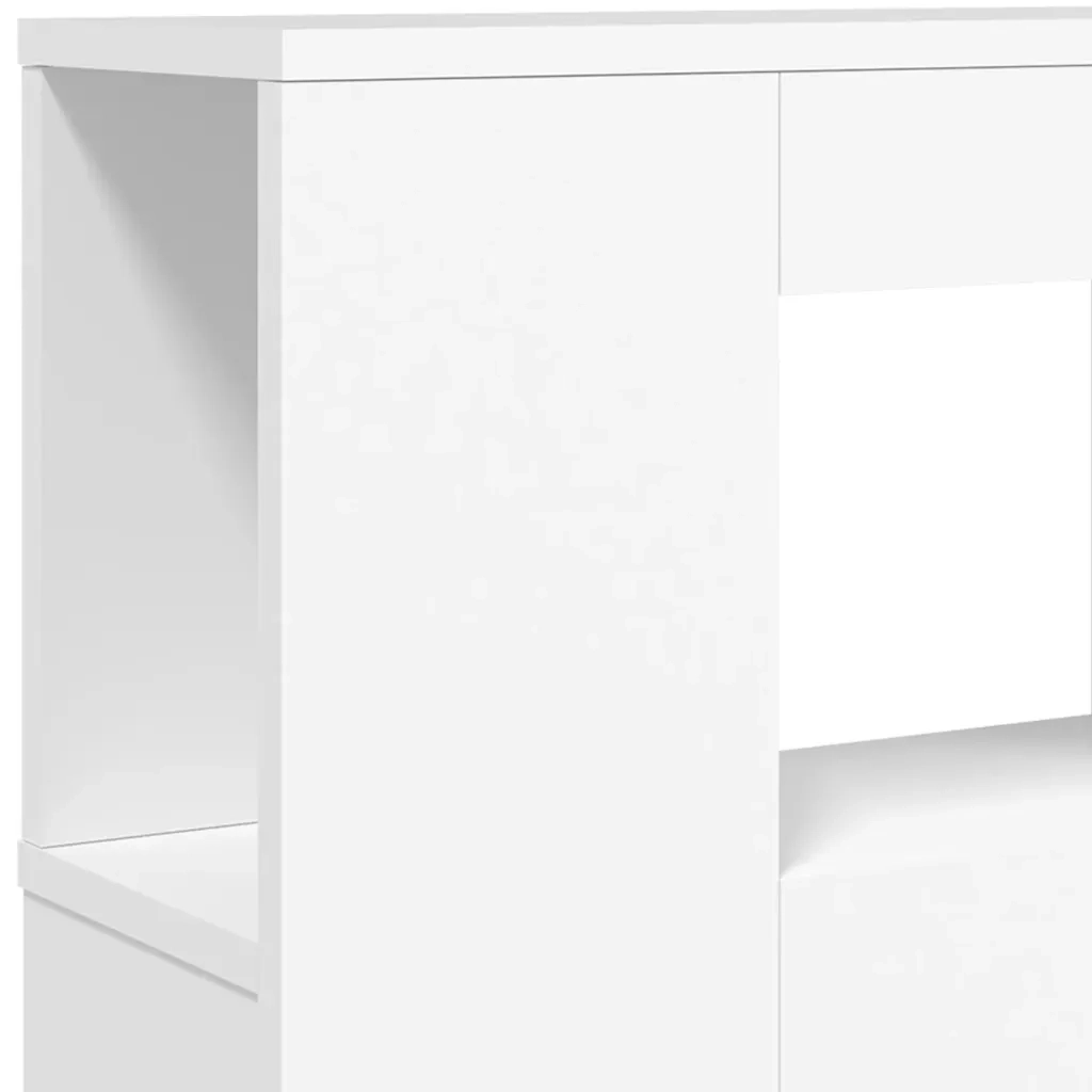 Testiera LED Bianca 220x18,5x103,5 cm Legno Multistrato 837372
